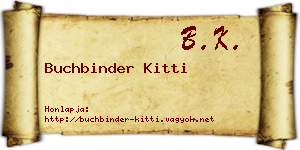 Buchbinder Kitti névjegykártya