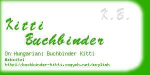 kitti buchbinder business card
